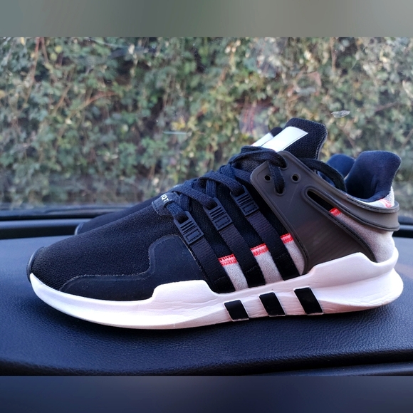 Adidas EQT Black and White Sneakers Men Size 12 - Picture 2 of 6